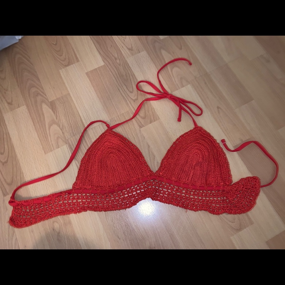 Knitted bathing suit top